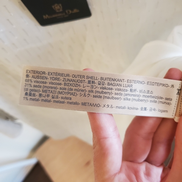 Massimo Dutti - white boho blouse with 3/4 bell sleeve - Picture 4 of 6